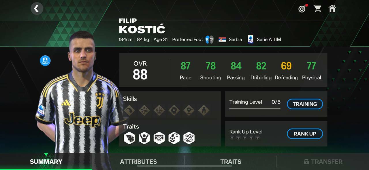 Rivals Kostic cheapest solution fc mobile