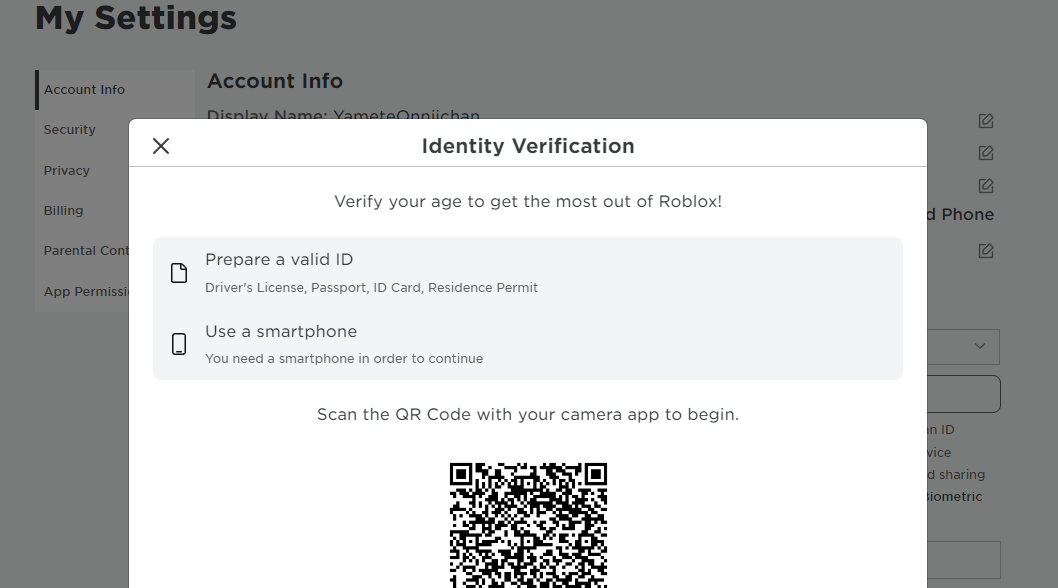 Roblox Age Verify
