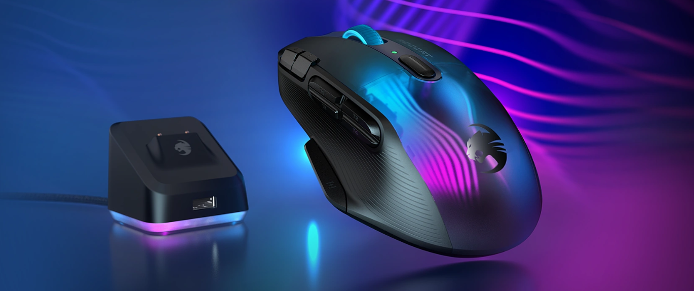 Roccat Maus mit Ladestation