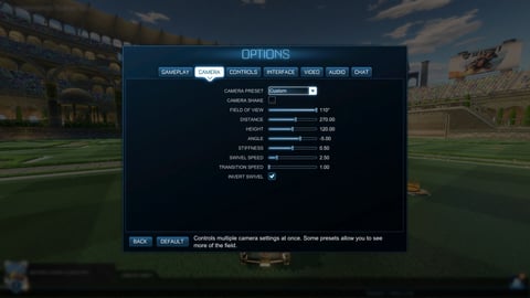 Rocket League Camera Settings EN