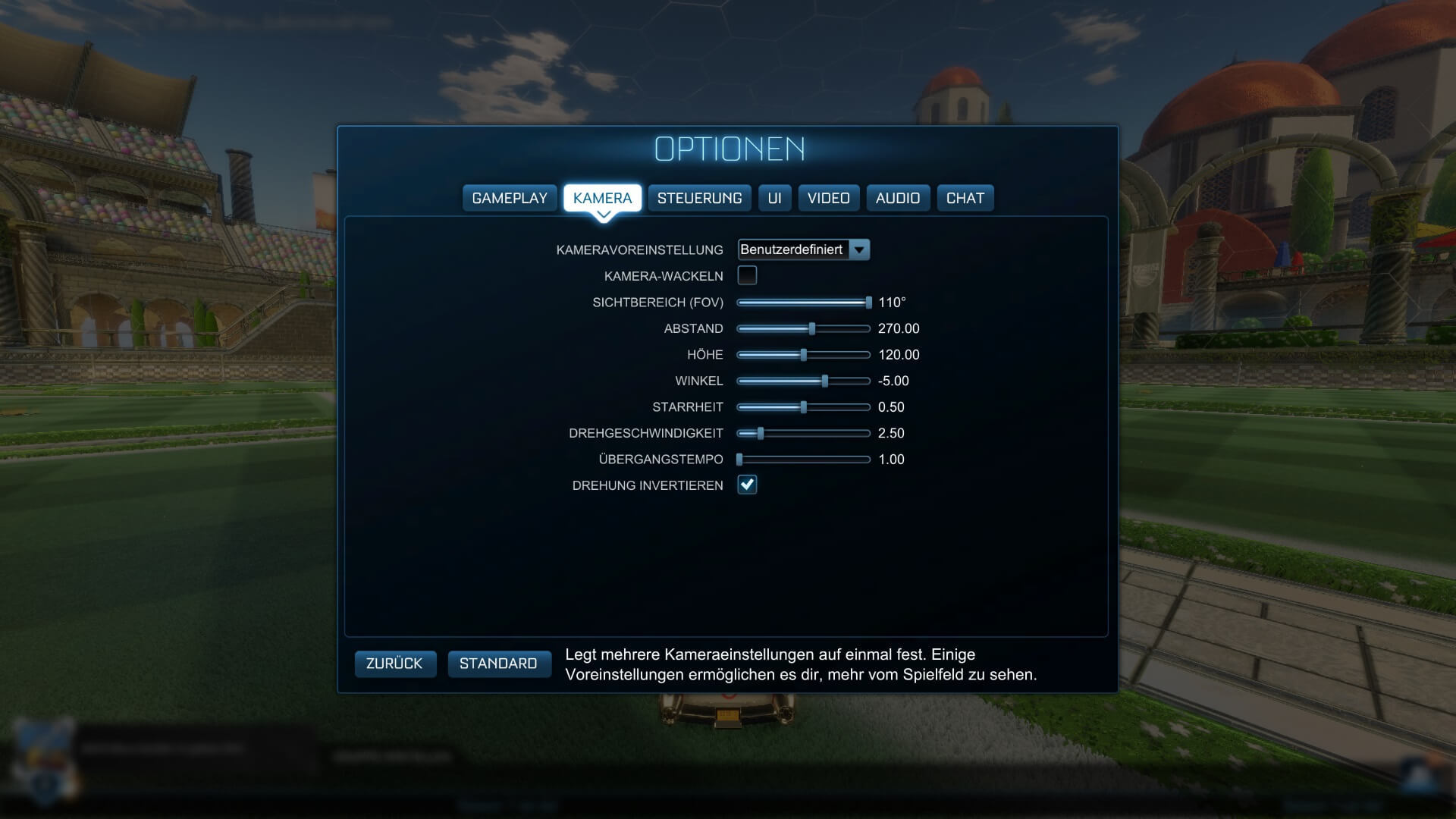 Rocket League Camera Settings