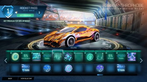 Rocket League Pass Season 2 R3 MX Anthrophobe