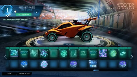 Rocket League Pass Season 2 Woofer Wheels