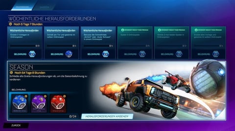 Rocket League Season Challenges