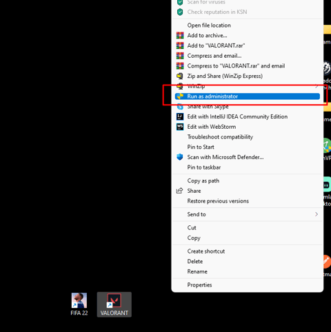 Run As Admin Valorant