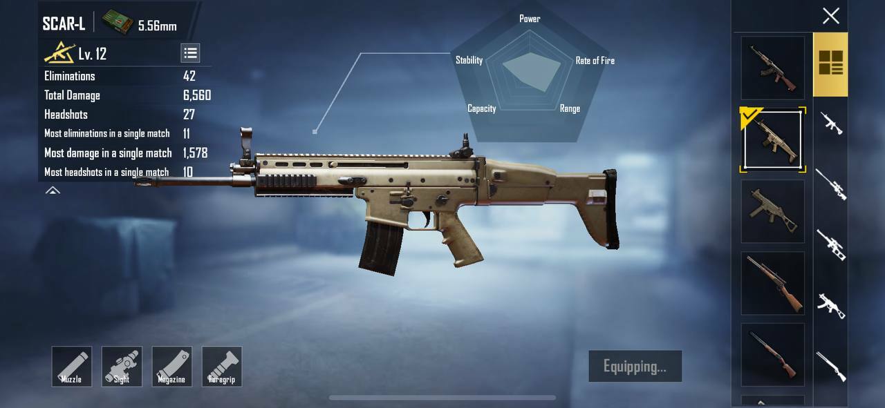 SCAR L Weapon Stats