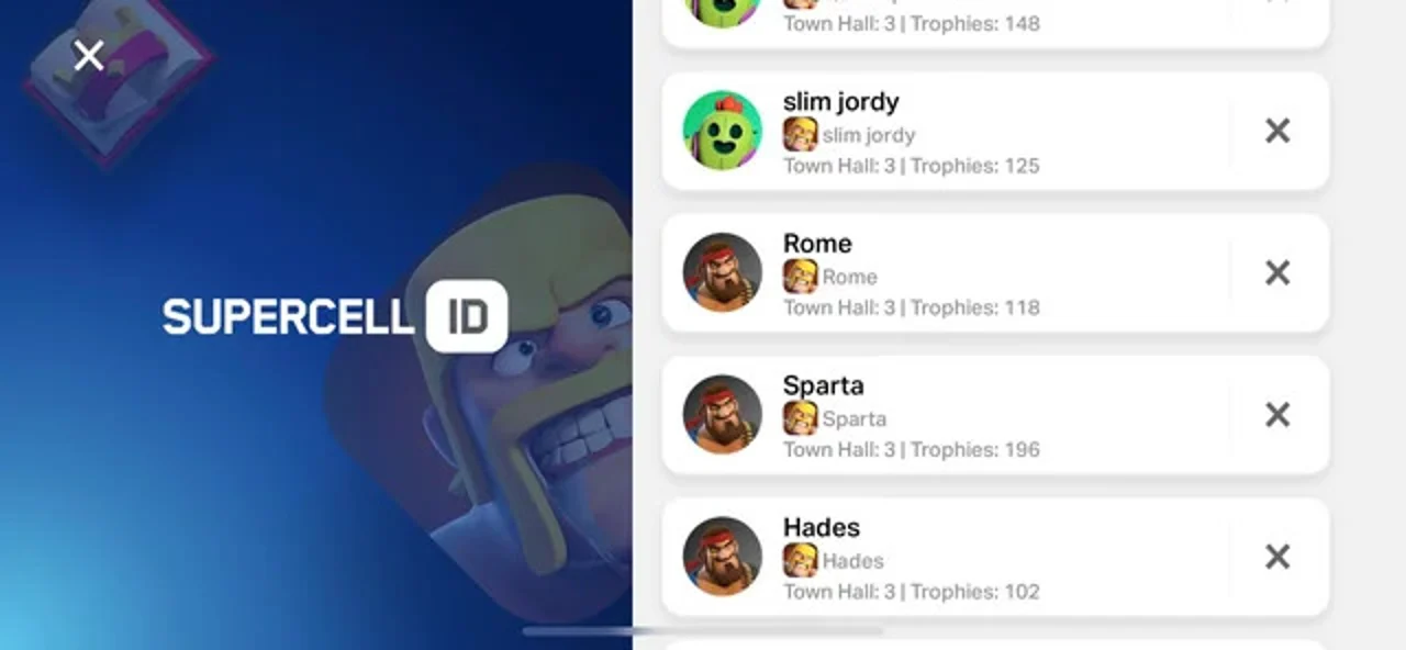 Clash of Clans Supercell ID Move order account suggestion