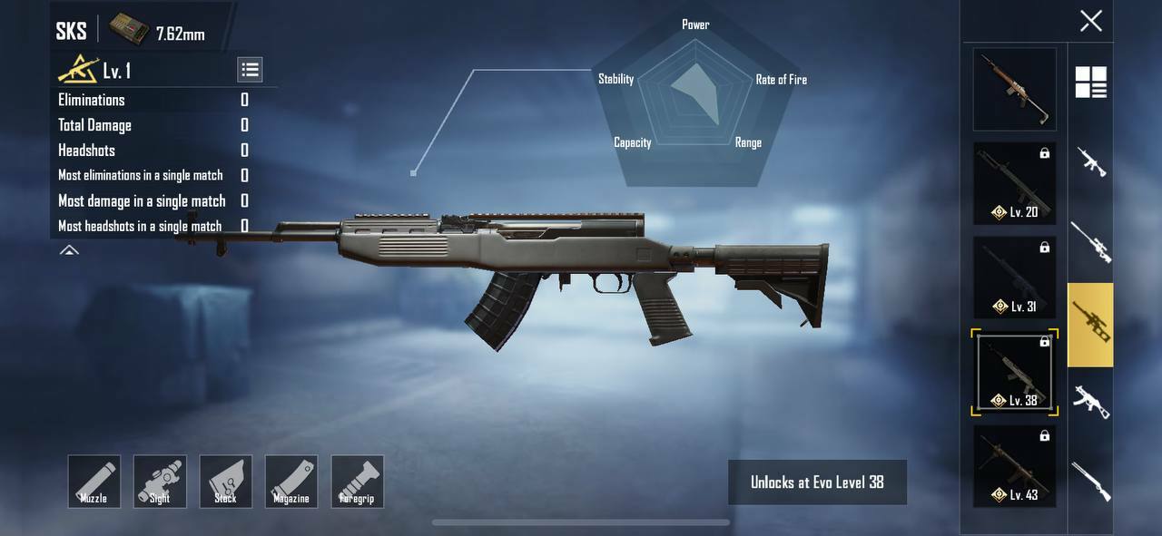 SKS Weapon Stats