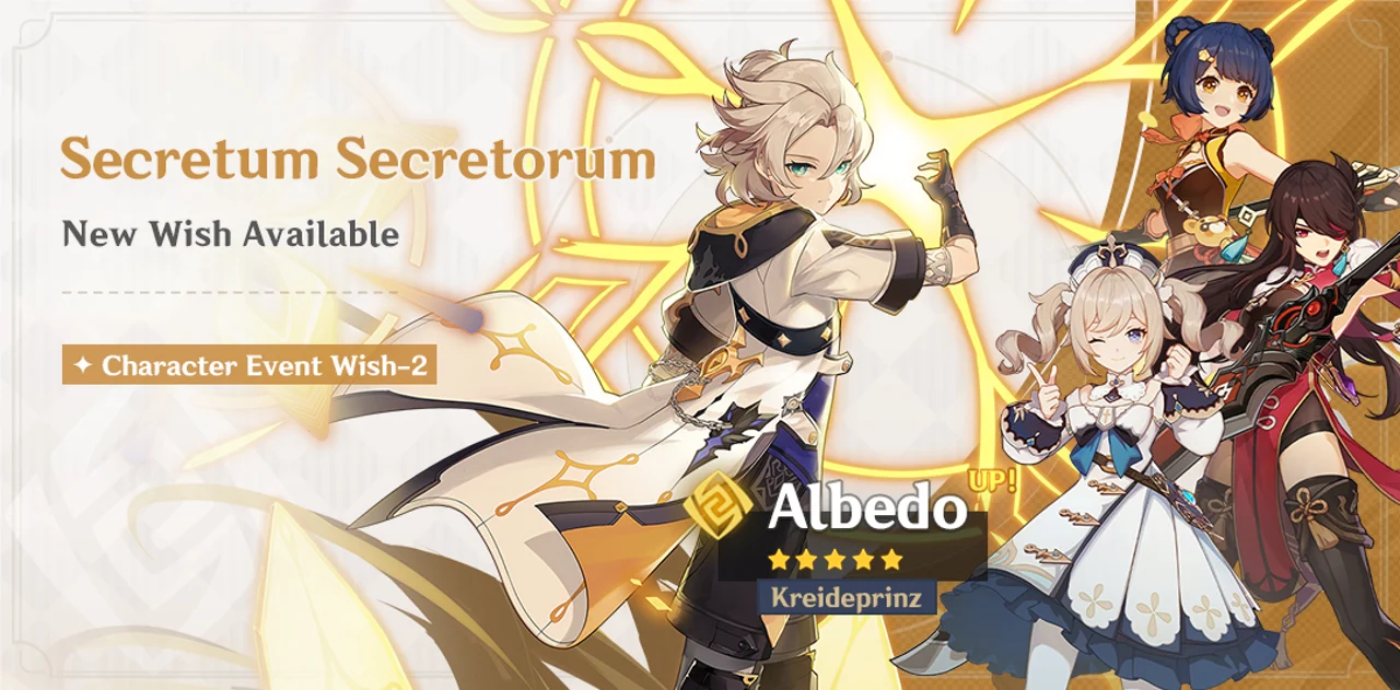 Genshin Impact Secretum Secretorum Event Wish Rewards Characters Albedo HoYoverse