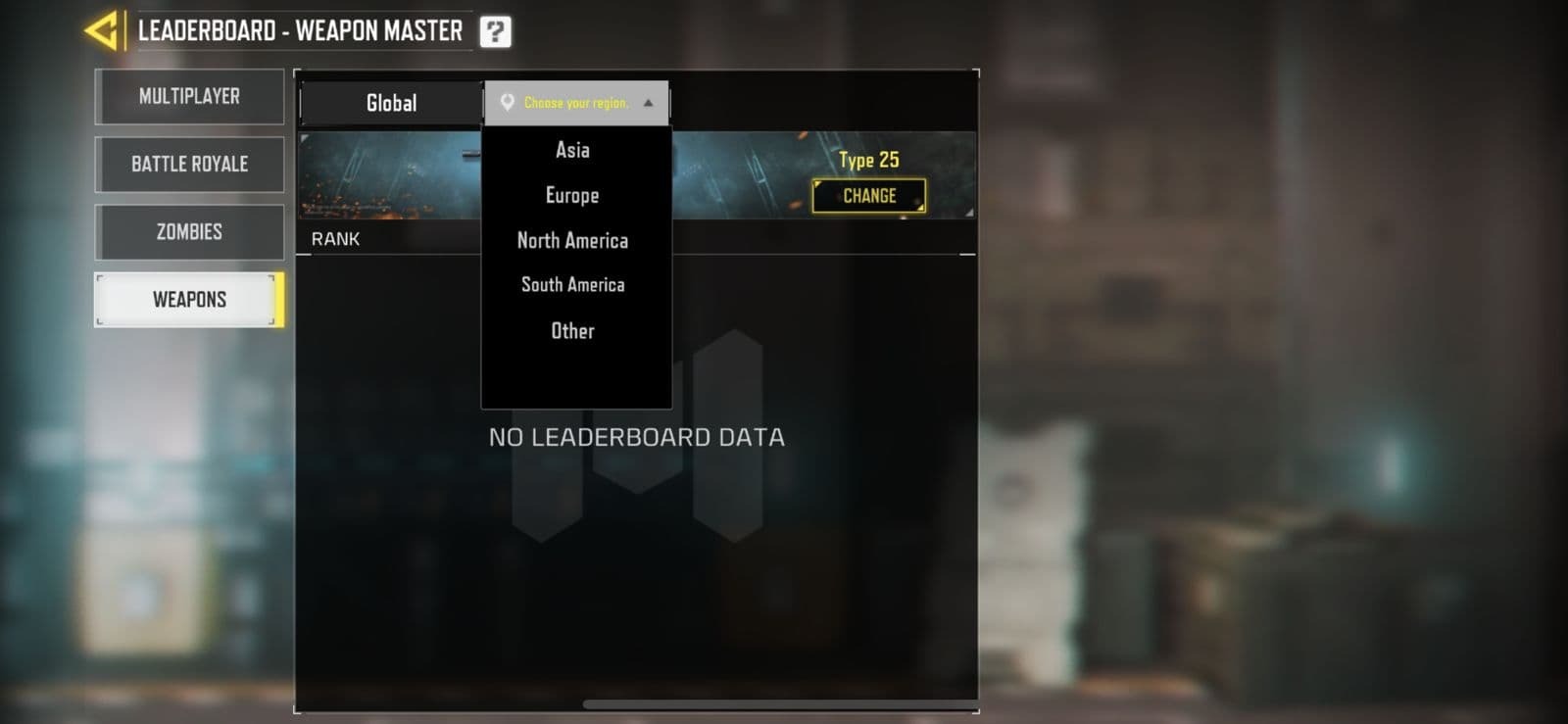 COD Mobile server change