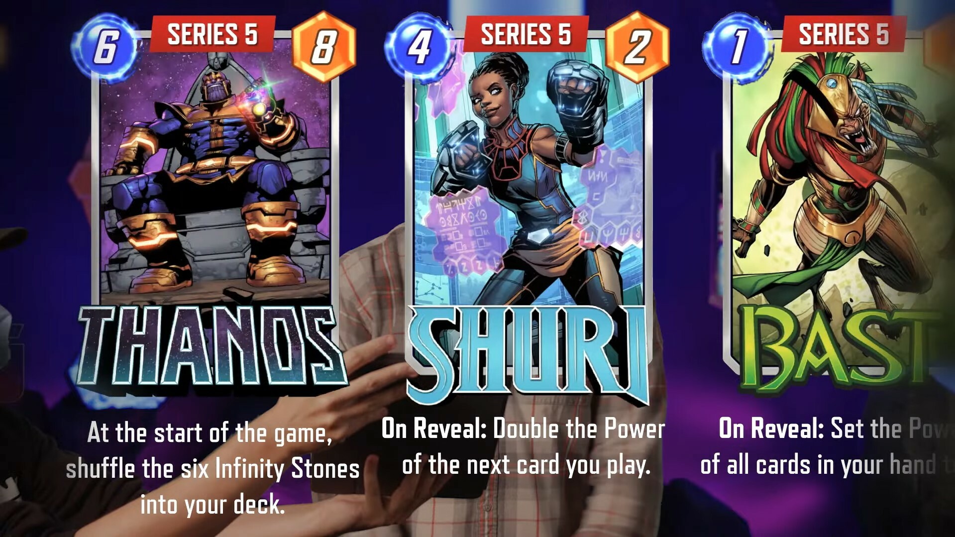 Marvel Snap The Power Cosmic Season Series 5 cards Thanos Shuri Second Dinner