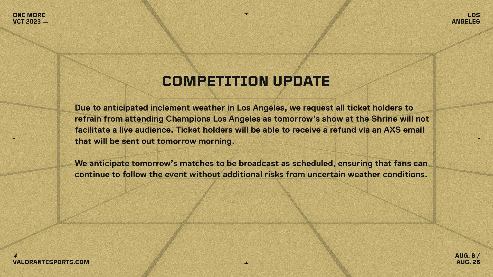 Severe Weather Announcement