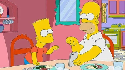 Simpsons Bart and Homer