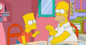 Simpsons Bart and Homer