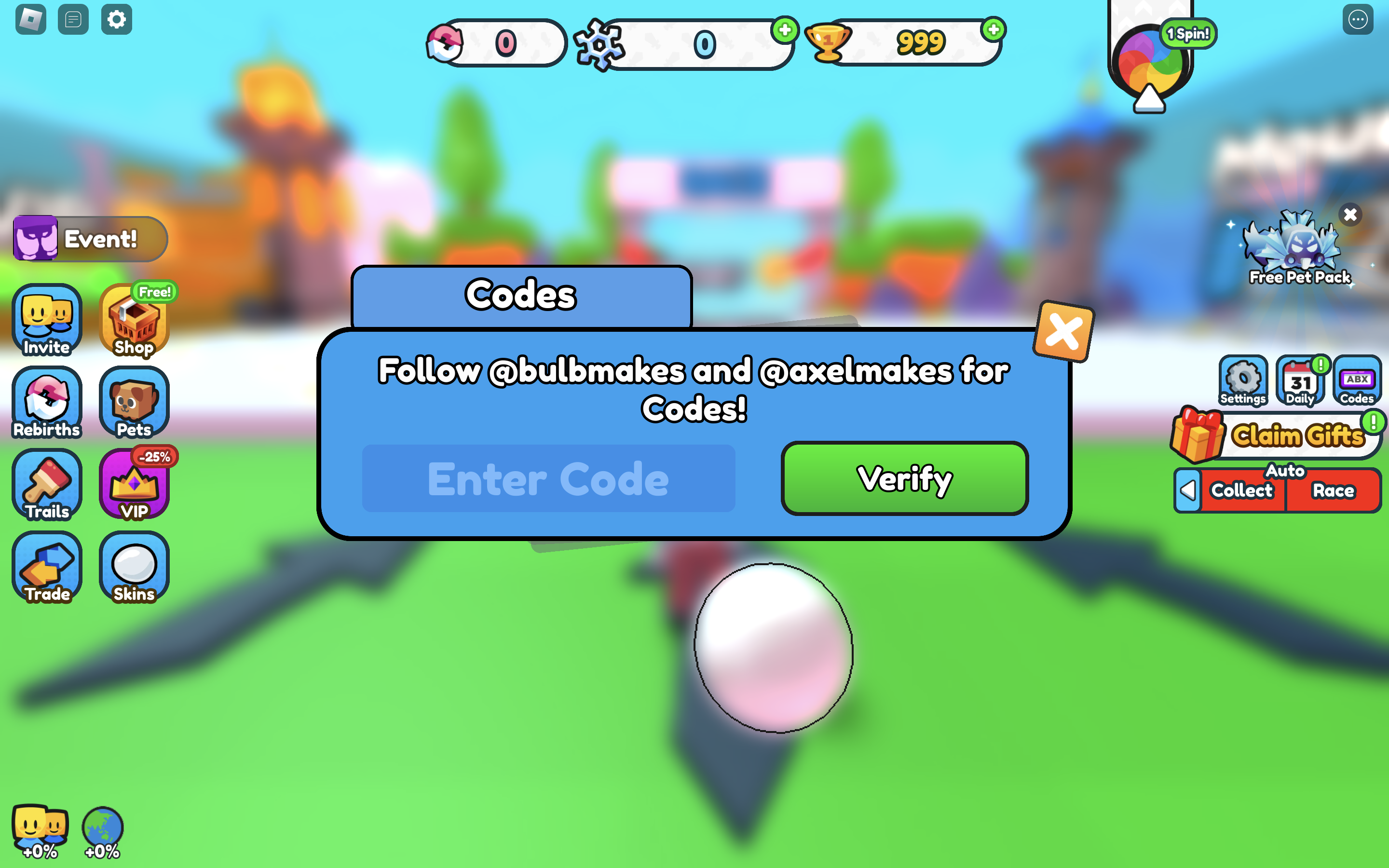 Snowball Roll Race how to redeem codes