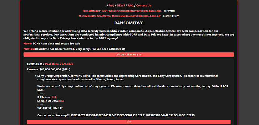 Sony hacked