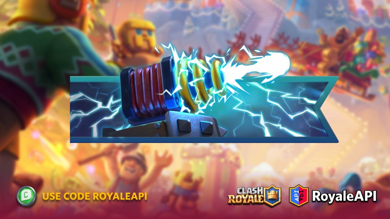 Clash Royale December Season 42 Clashmas Battle Banner Supercell Sparky Shot