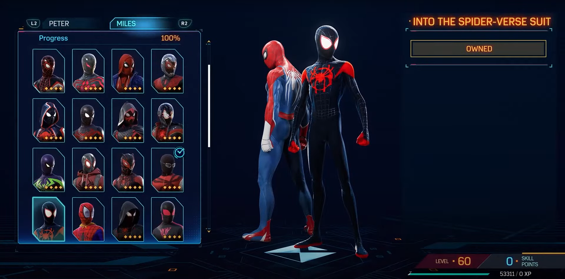 Spider man 2 miles suit