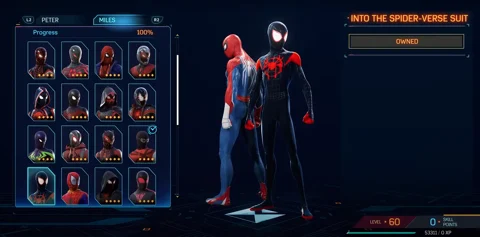 Spider man 2 Into the Spiderverse Suit