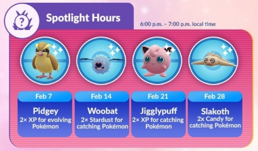 Pokémon GO February 2023 Content Update Spotlight Hours Guide Niantic