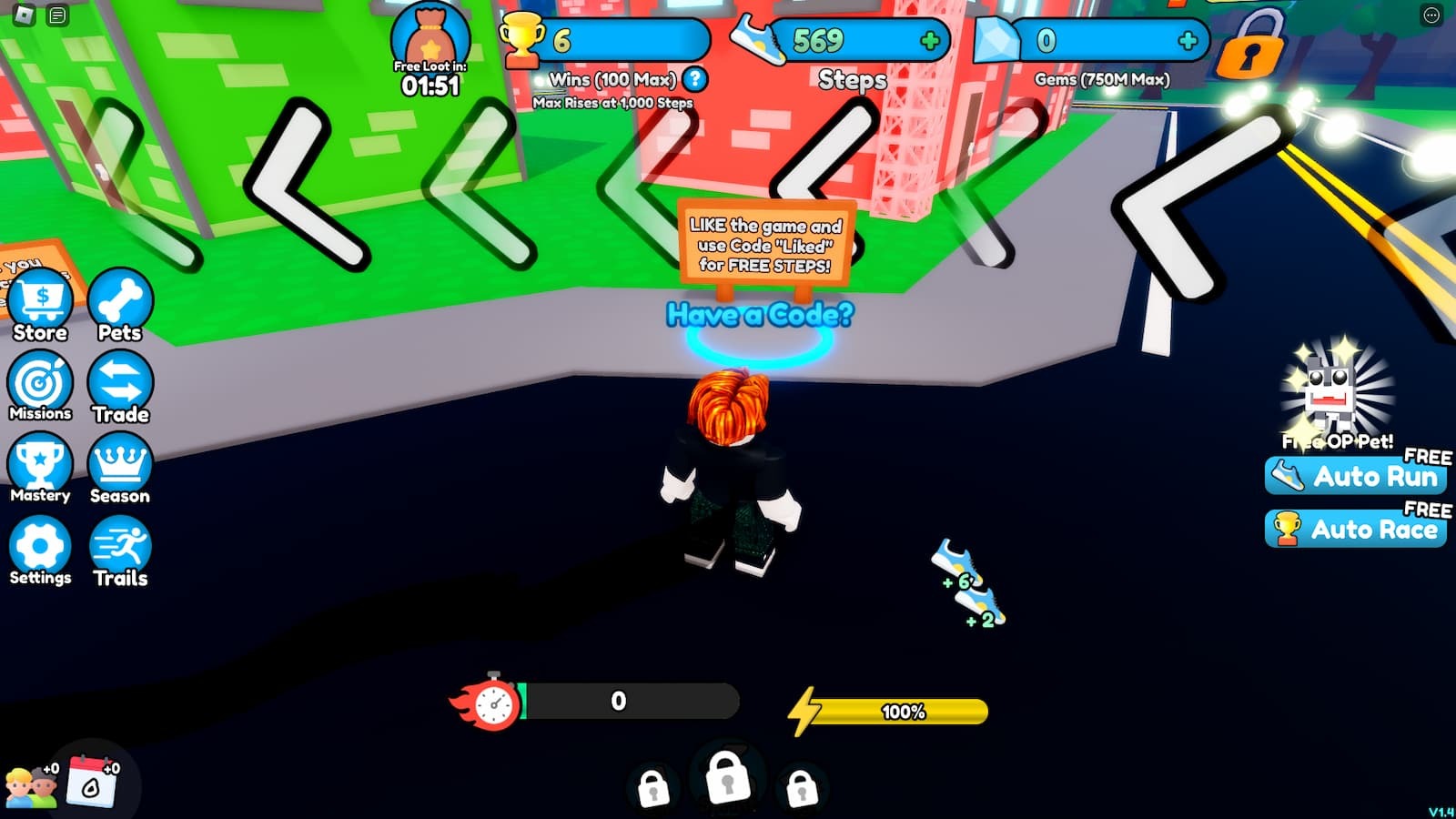 Sprinting Simulator how to redeem codes