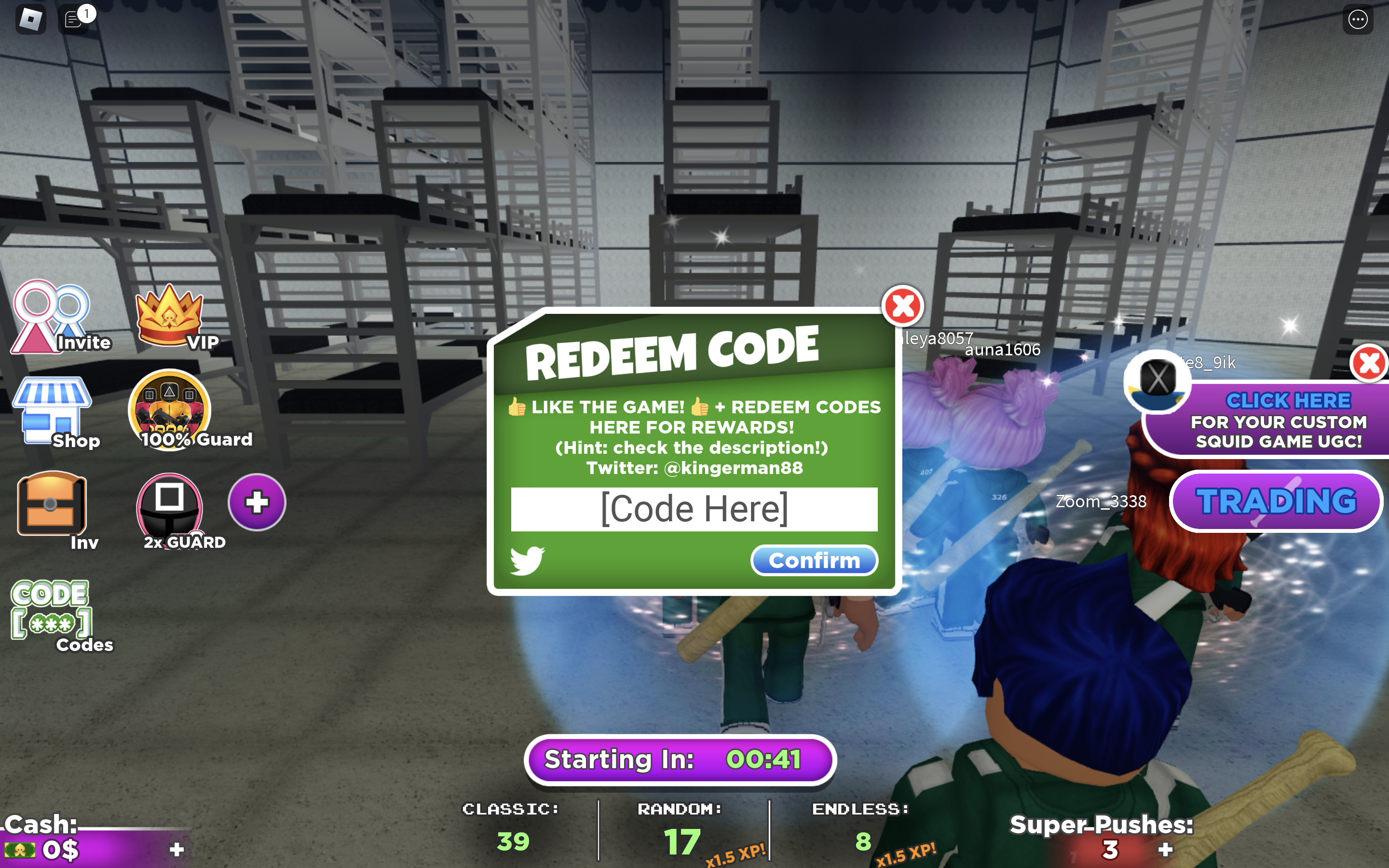 Squid Game How To Redeem Codes