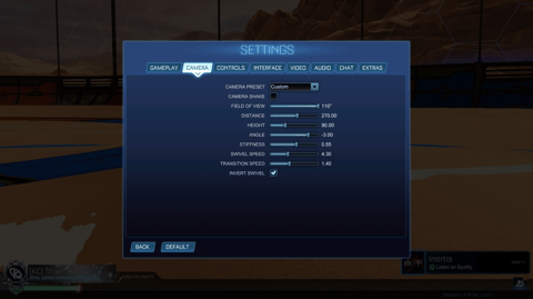 Stake Camera Settings Screenshot