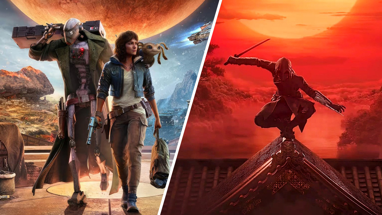 Star Wars Outlaws keyart and Shinobi in Assassin's Creed Red