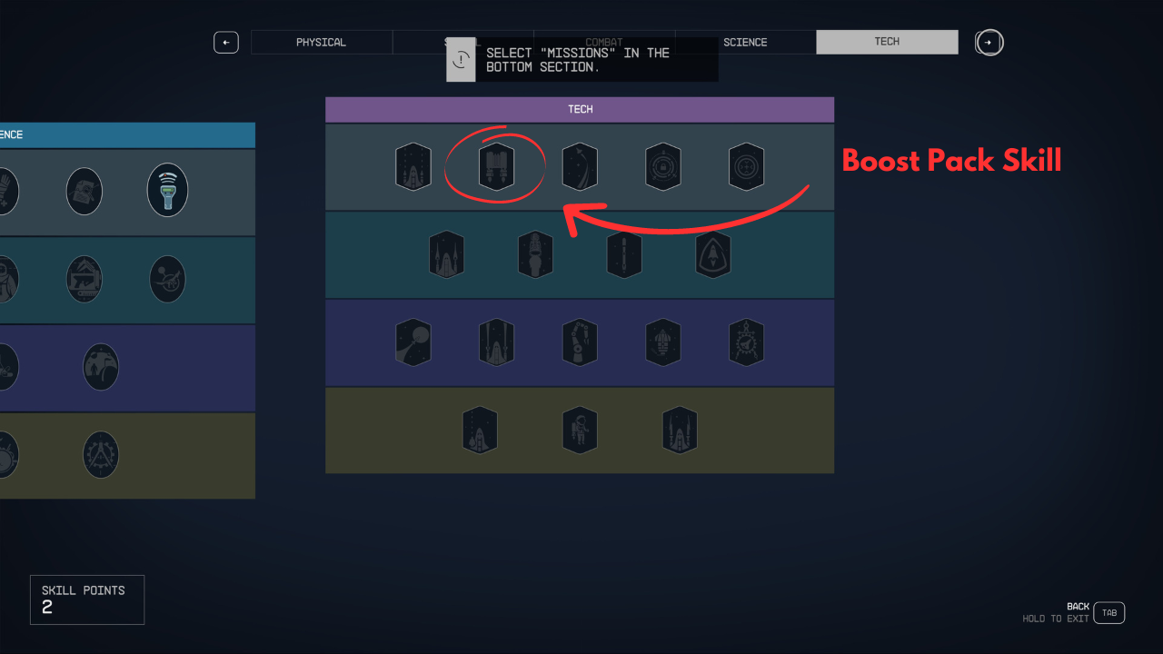 Starfield Boost Pack Skill Tree