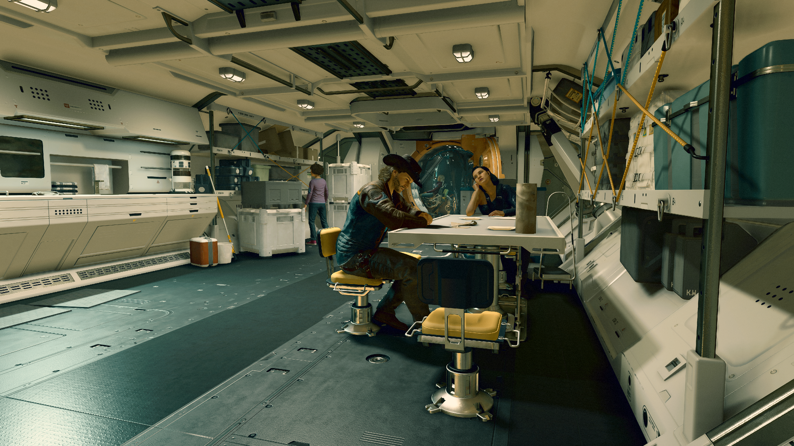 Starfield Onboard With Crew Member and Companion