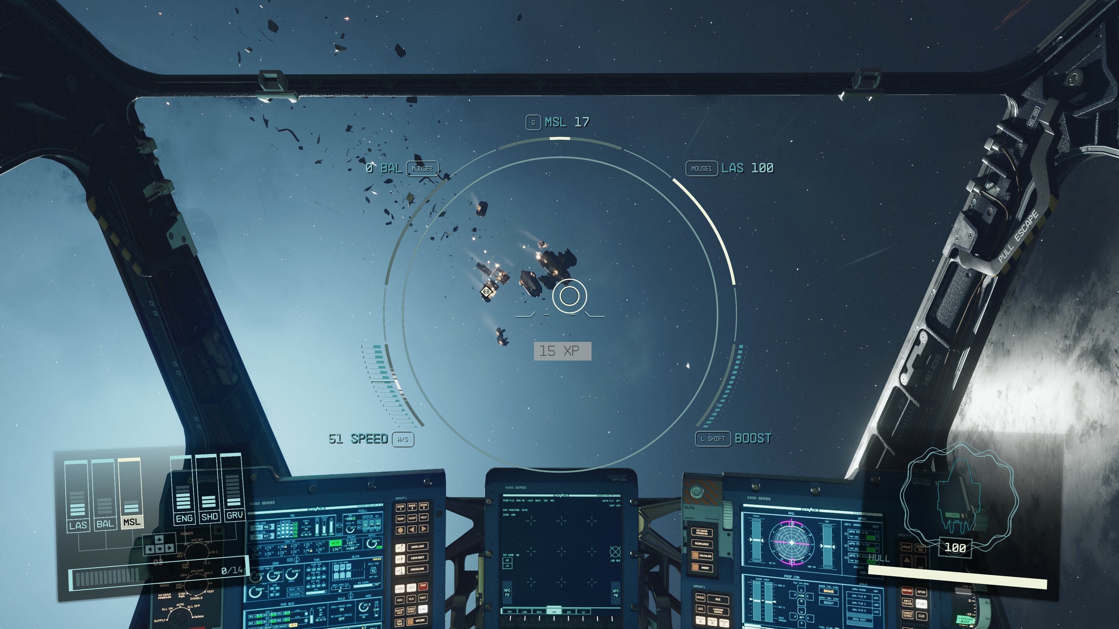 Disparar a las Naves en Starfield