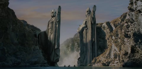 Statues of Elendil Lord of the Rings