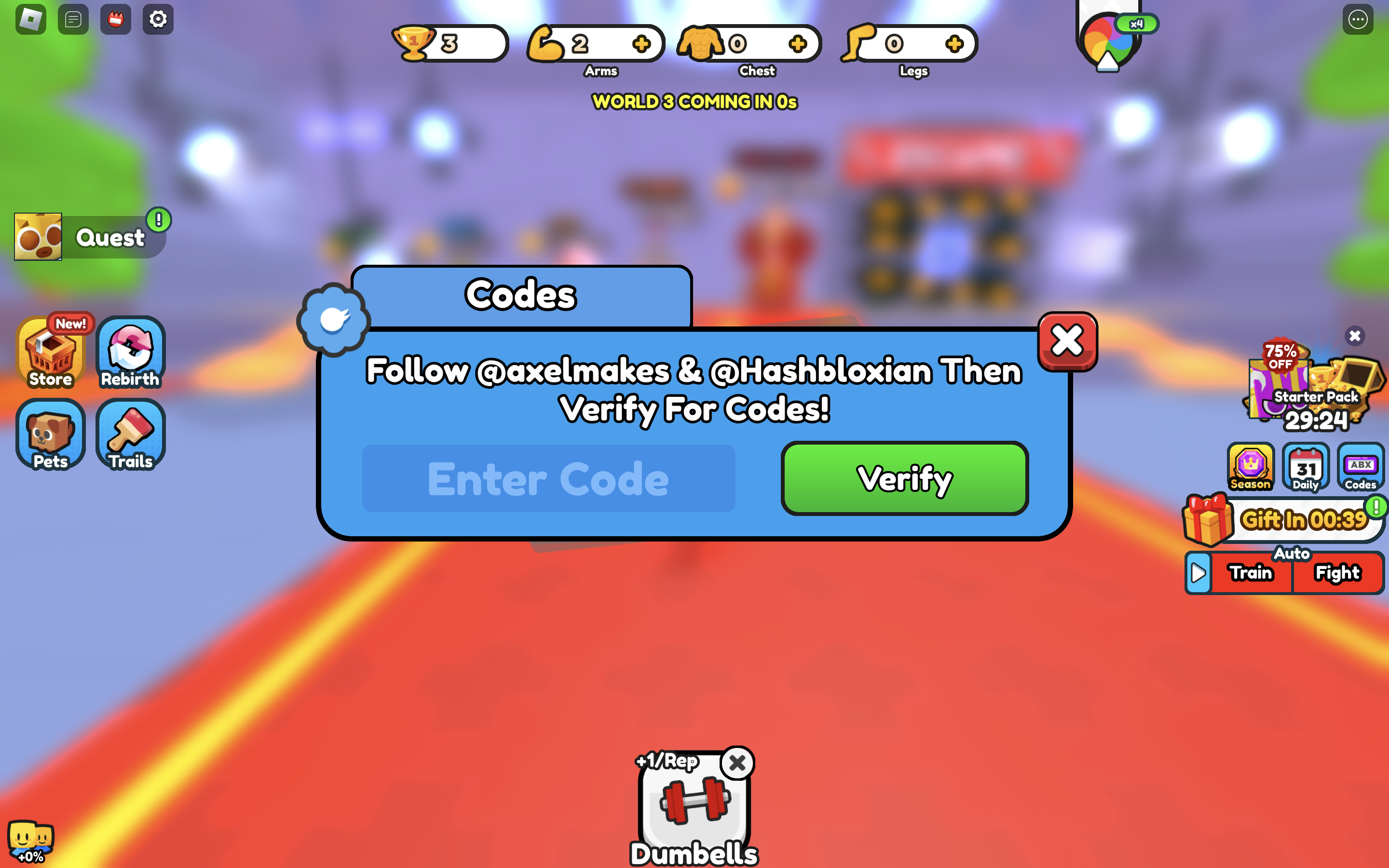 Strength Simulator How to redeem codes
