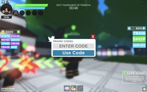 Super Evolution how to redeem codes