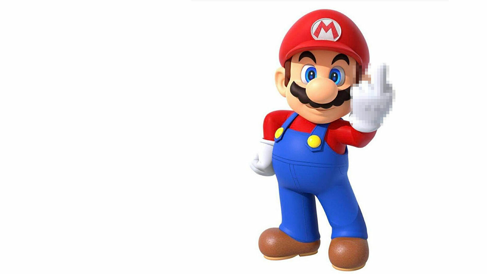 Super Mario showing you the finger