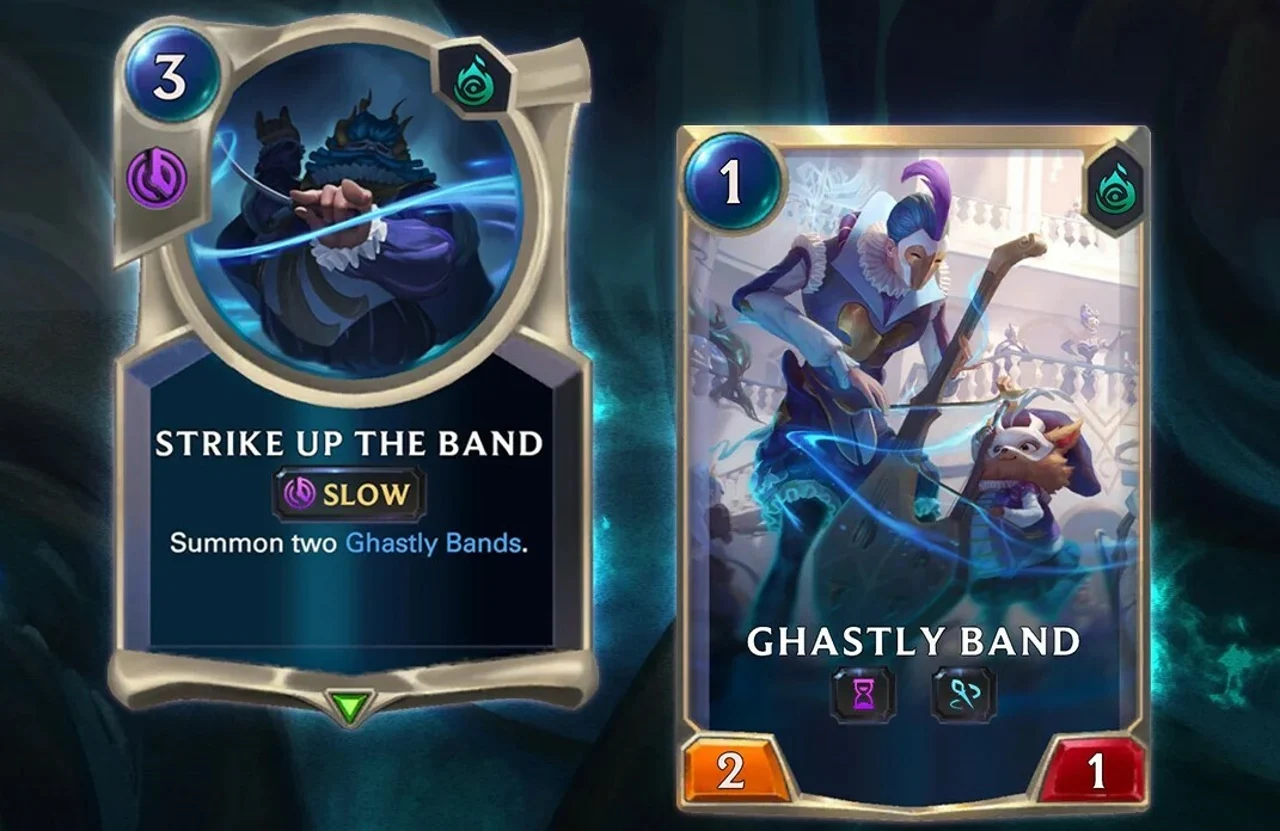 Strike up the band and Ghastly Band cards in Legends of Runeterra!