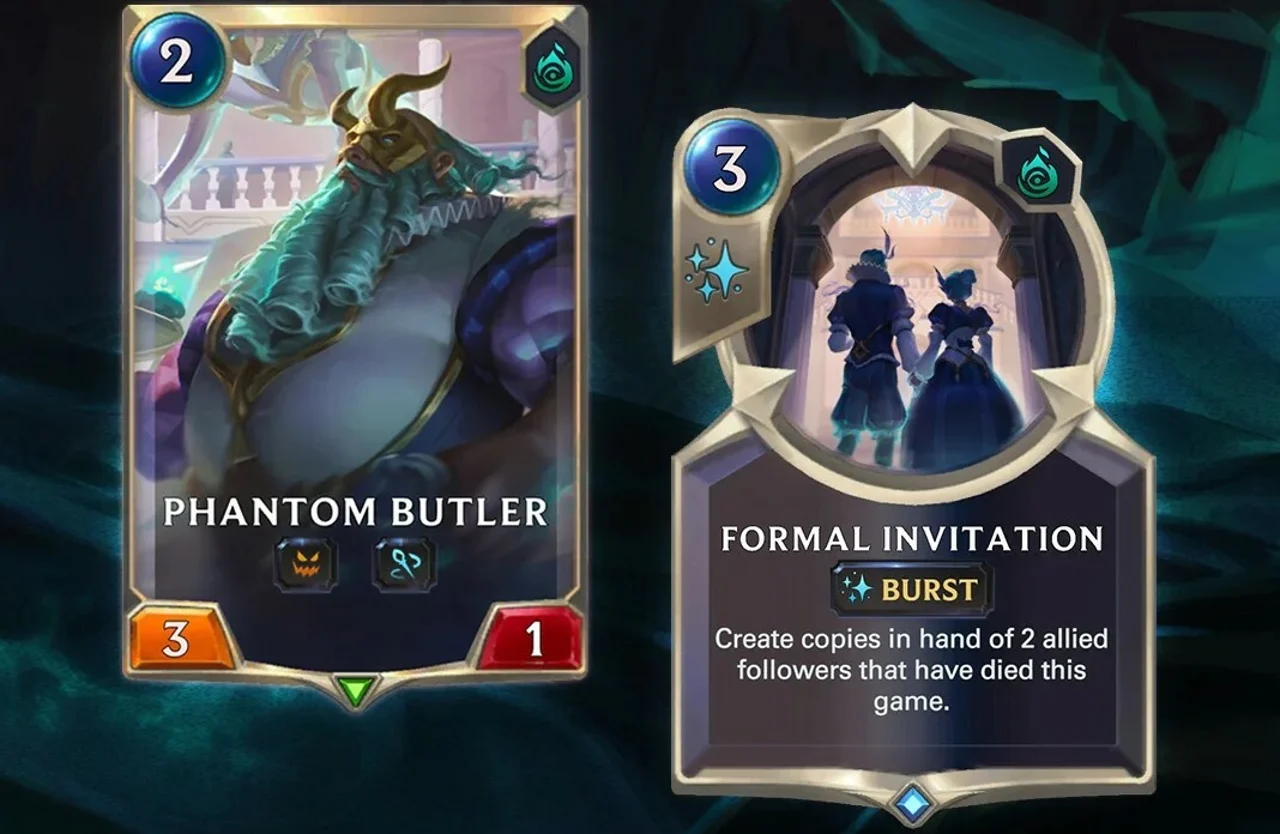 Phantom Butler and Formal Invitation cards in Legends of Runeterra! | © Riot Games