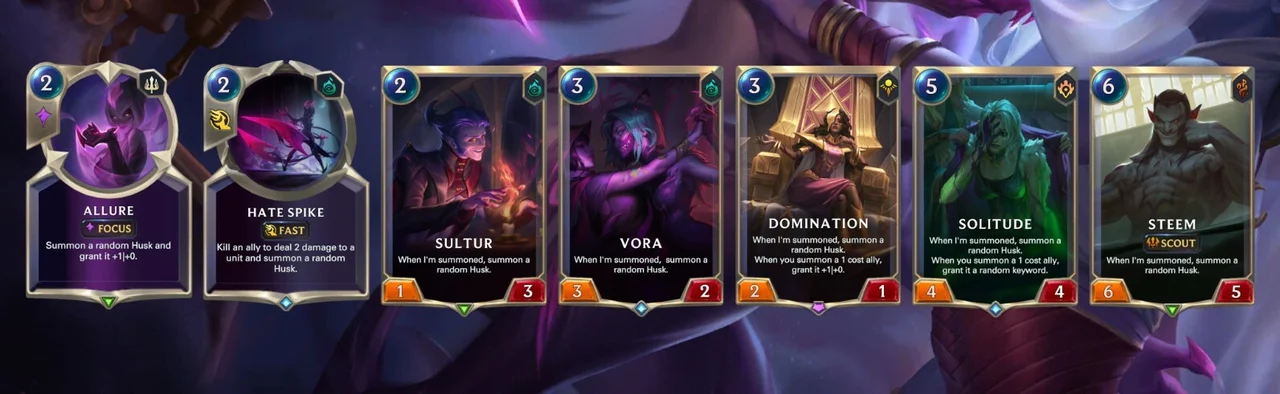 Support cards for Evelynn from the Forces from Beyond expansion! Legends of Runeterra Riot Games