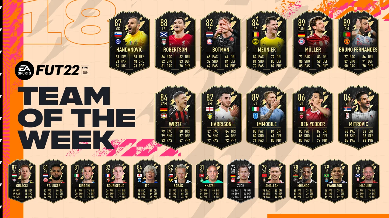 TOTW 18 FUT FIFA 22 Ultimate Team