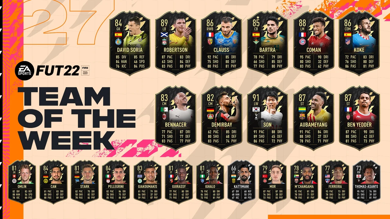 FIFA 22 Ultimate Team TOTW 27