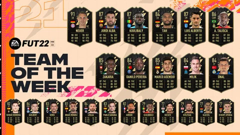 TOTW Team 21 FUT FIFA 22