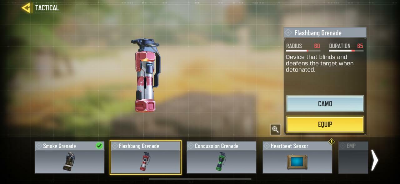 Tactical grenade COD Mobile