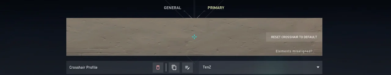TenZ crosshair Valorant