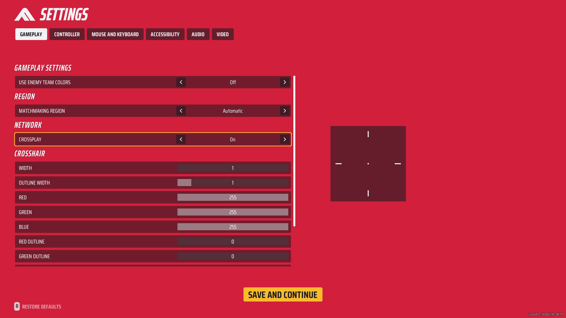 THE FINALS Settings Menu