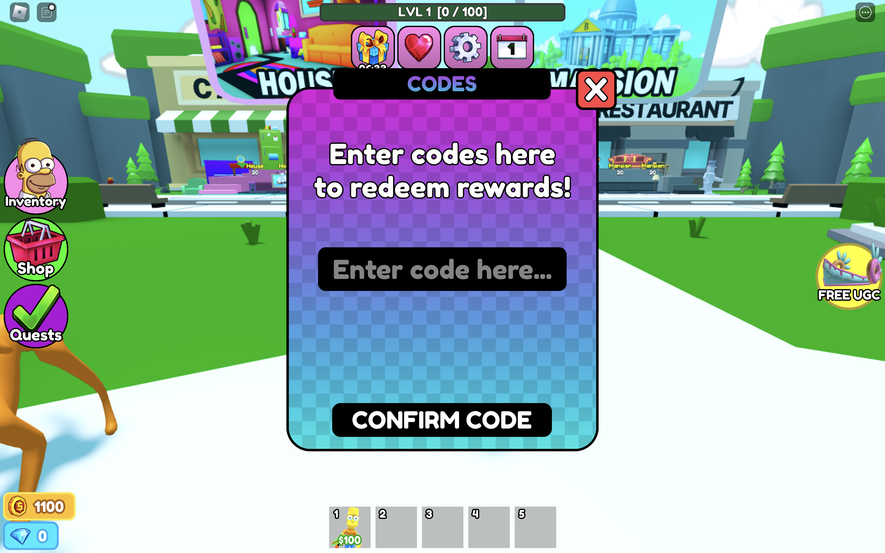 The Simpsons Tower Defense redeem codes