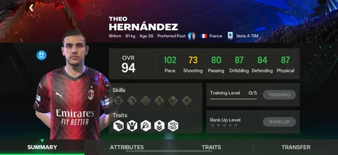 Theo Hernandez fc mobile