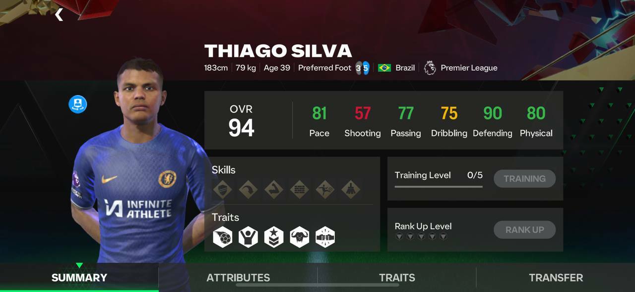 Thiago Silva 94 fc mobile