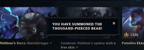 Thousand Pierced Bear Lo L Menu