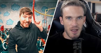 Thumbnail Mr Beast vs Pew Die Pie