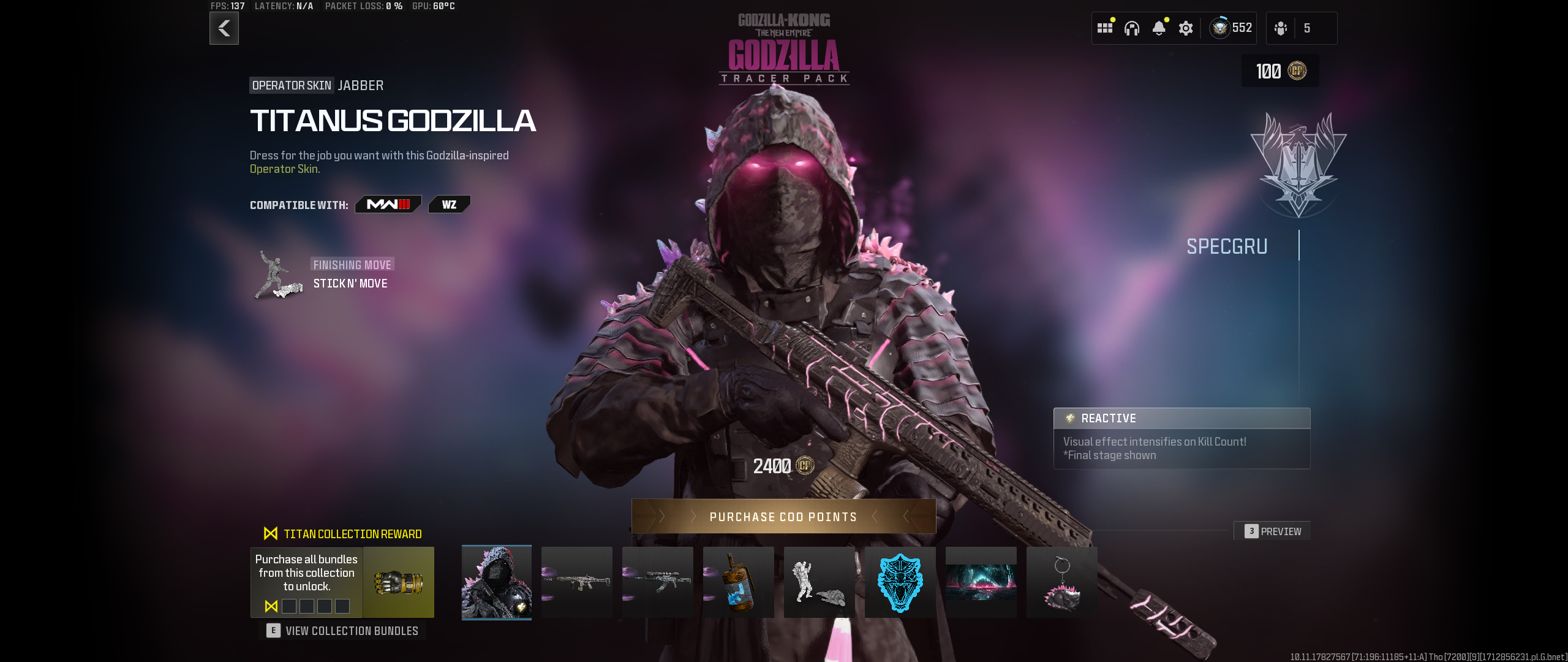 Titan Collection Godzilla Tracer Pack